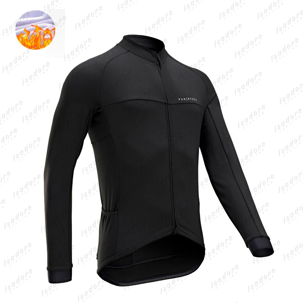 VAN/RYSEL Road Racing men Winter Cycling Jacket Thermal Fleece  MTB Long Sleeve Multifunction Jacket Bike Ropa Ciclismo Coat Top