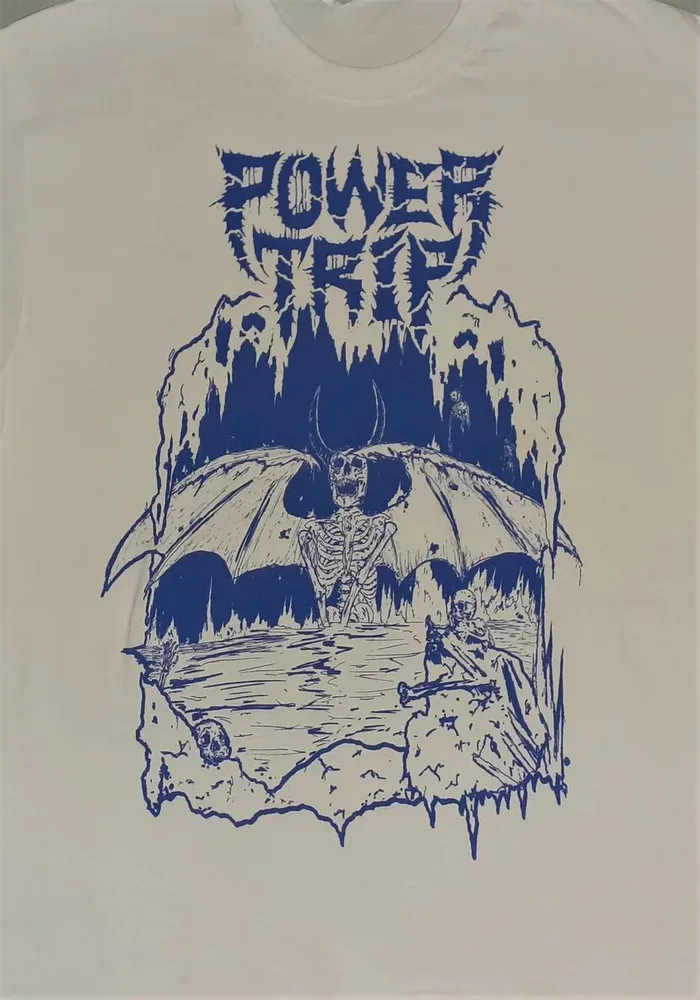 Power Trip Band Music White T-Shirt Cotton Full Size   Tees Y2K tops Unisex Summer Short Sleeve