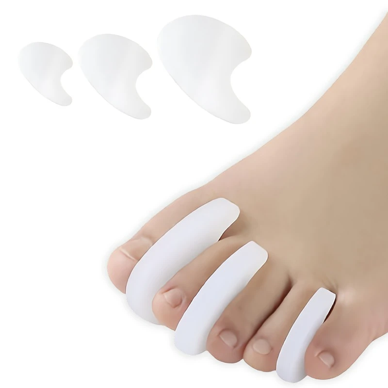 2Pcs=1Pair Silicone Pedicure Corrector Finger Toe Separator Adjuster Hallux Valgus Foot Care Tools Bunion Bone Thumb Protector