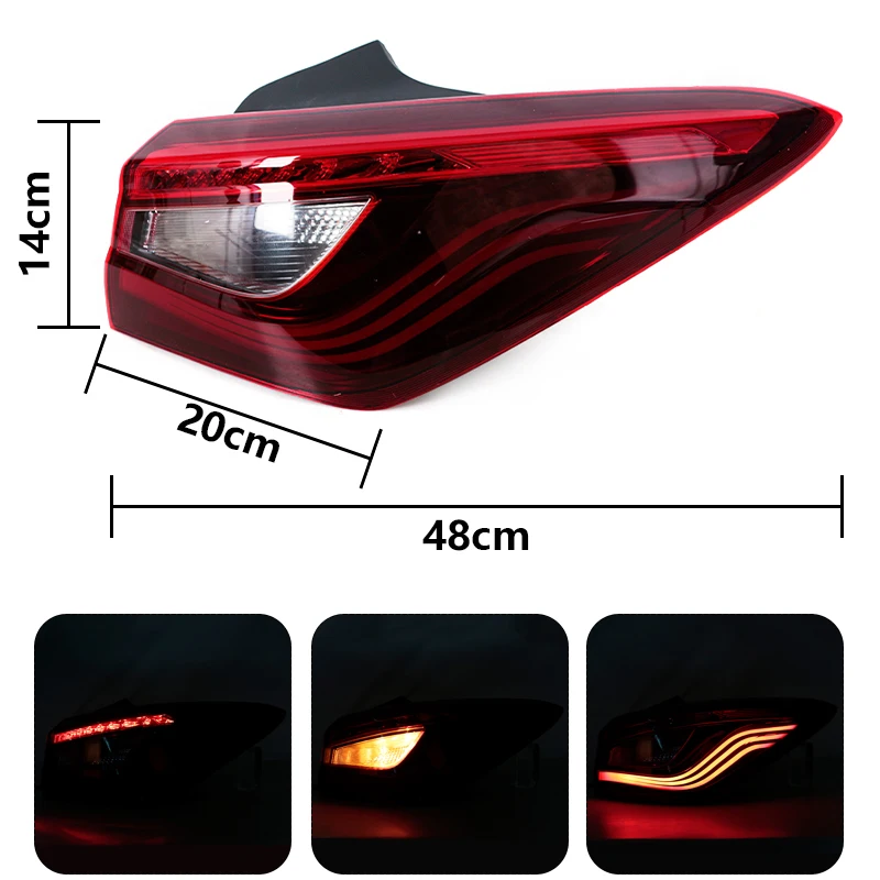 For Changan Eado 2018 2019 Taillight Assembly Rear Bumper Light Turn signal Brake Lamp Housing Car Accessories