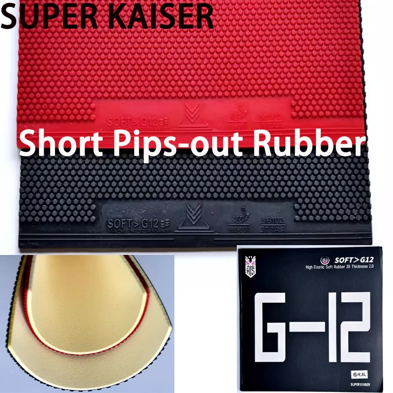 

Super Kaiser Table Tennis Rubber Sheet Short Pips-out Rubber Curing Anti-Arc Ping Pong Racket Rubbers Attack Sinking Cake Sponge