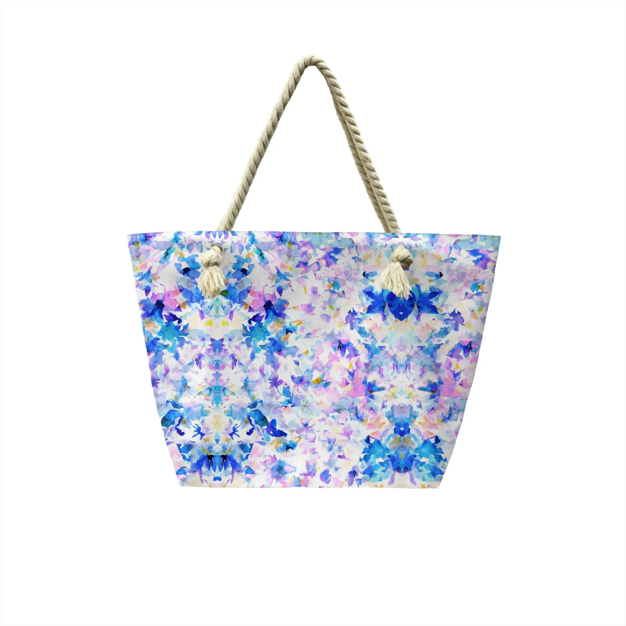 Reusable Tie Dye Shopping Bag Women Canvas Shoulder Tote Bag Washable Abstract Art Color Grocery Shopper Bags