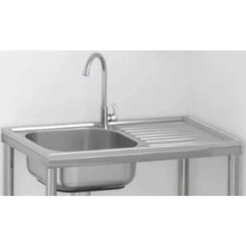 Outdoor garden single sink with drain and vertical square basin, one set for washing and cleaning 1pcs