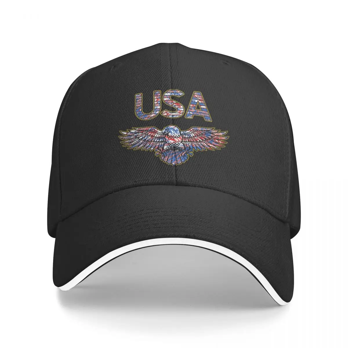 U.S.A. Eagle-Red White and Blue with Gold Outline Baseball Cap New In Hat birthday Brand Man cap For Men Women's