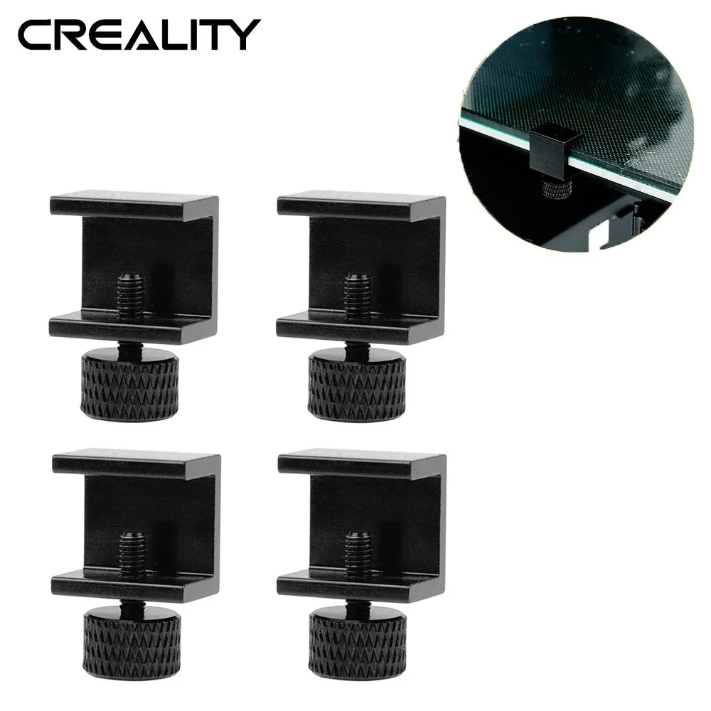 

4Pcs Glass Heatbed Clips Clamps Adjustable for Ender 3/pro/V2/3S/Ender 5/CR-10,CR-20 PRO,CR-10S Pro 3D Printer Parts Fixed Clips