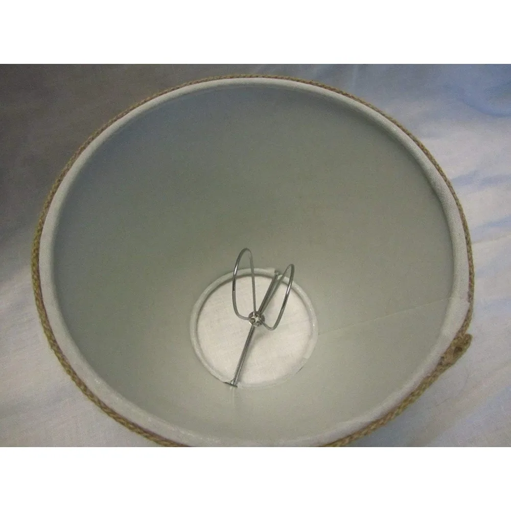 مجموعة ظلال ثريا من الخيش الطبيعي مكونة من 9 قطع، 3 × 6 × 5 بوصات، تصميم مشبك، ملحقات الإضاءة الزخرفية الريفية #3