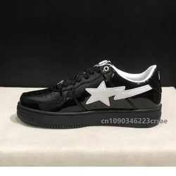 Bape Sta-Chaussures de Skate Décontractées, Baskets de Marche à Degrés, Noires et Blanches, Nouvelle Collection, 36-45