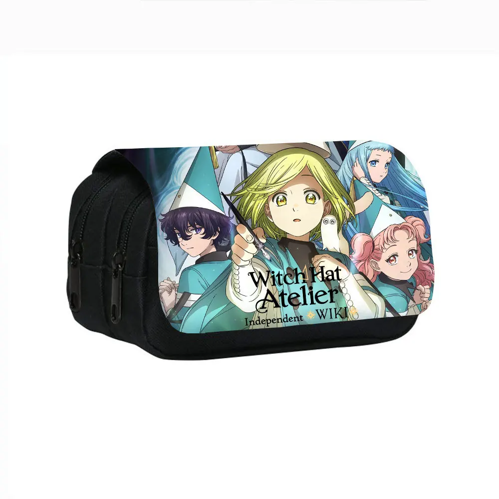 Factory straight Witch Hat Atelier printed double-layer pencil case, pointed hat, magic workshop large capacity stationery bag