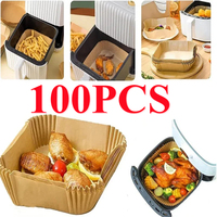 Disposable Air Fryer Paper Non-Stick Kitchen Baking Airfryer Mat Oilproof Micro-wave Barbecue Pad Baking Paper Liner Accessories