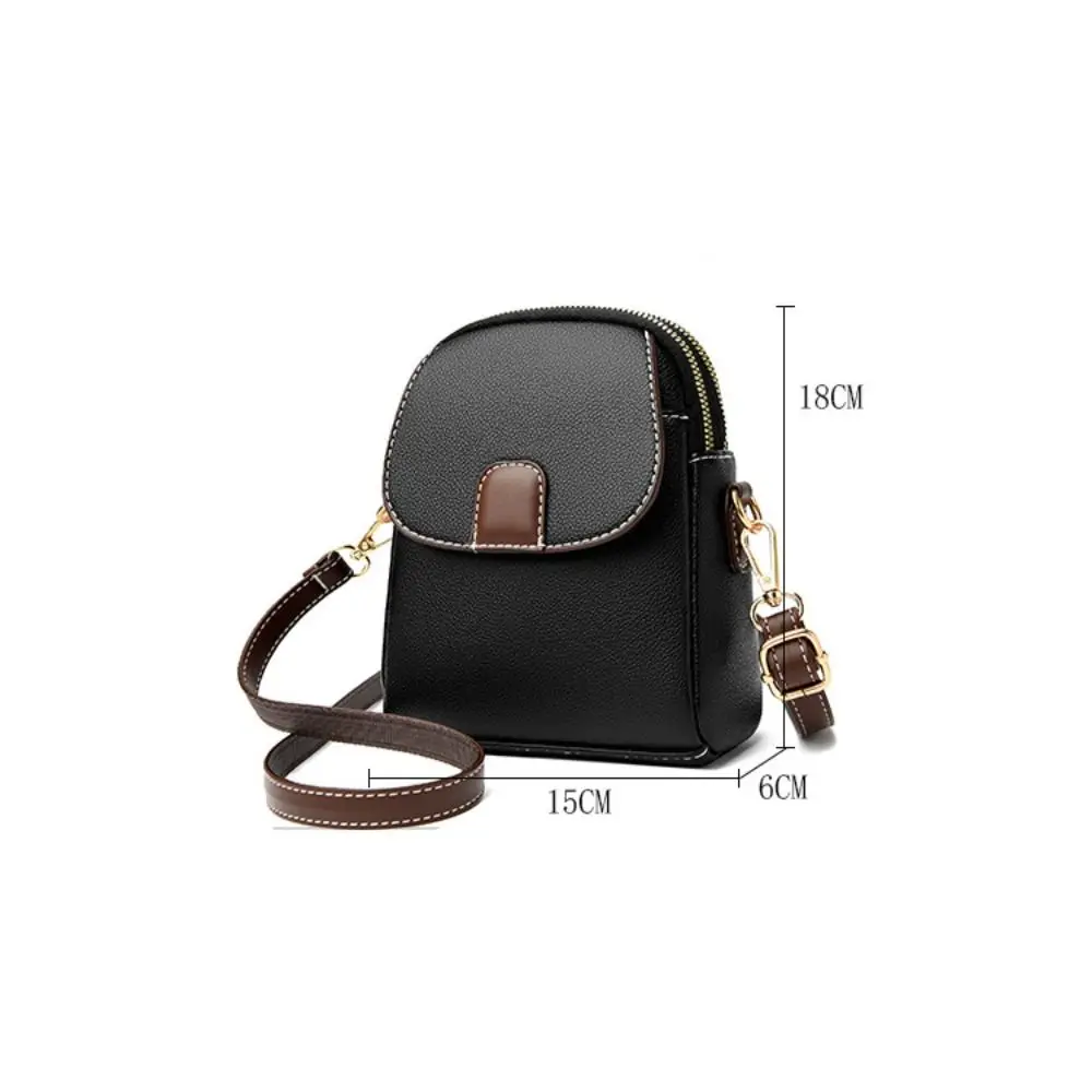 Casual Trendy Leather Bag Cellphone Bag for Women Girl Mini Square Bags Bag Versatile Crossbody Shoulder Bag