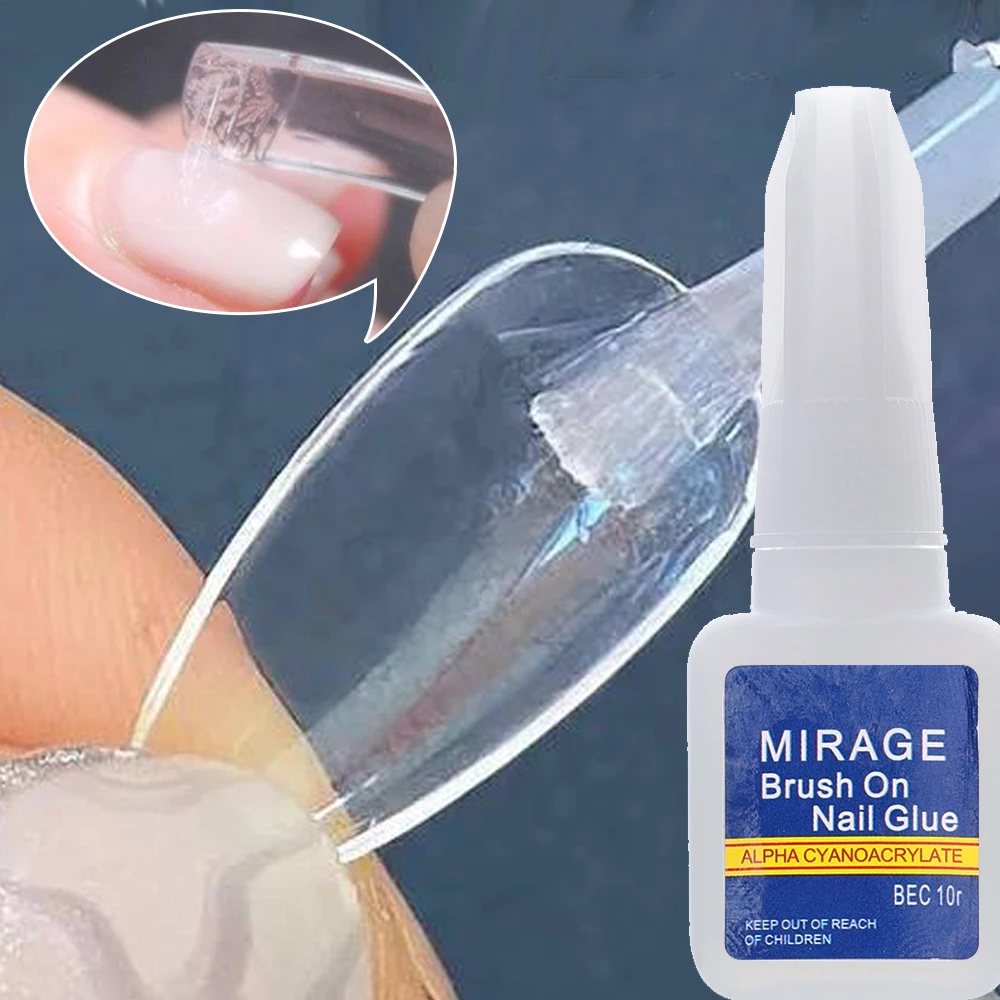 10g Super Strong Nail Glue False Nail Tips Quick-drying Fake Nails Art Decoration Lasting Adhesion Professional Rhinestone Glue