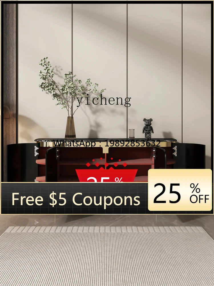 

Marble Entrance Cabinet Entrance Foyer Decorative Locker Modern Living Room Sideboard Cabinet