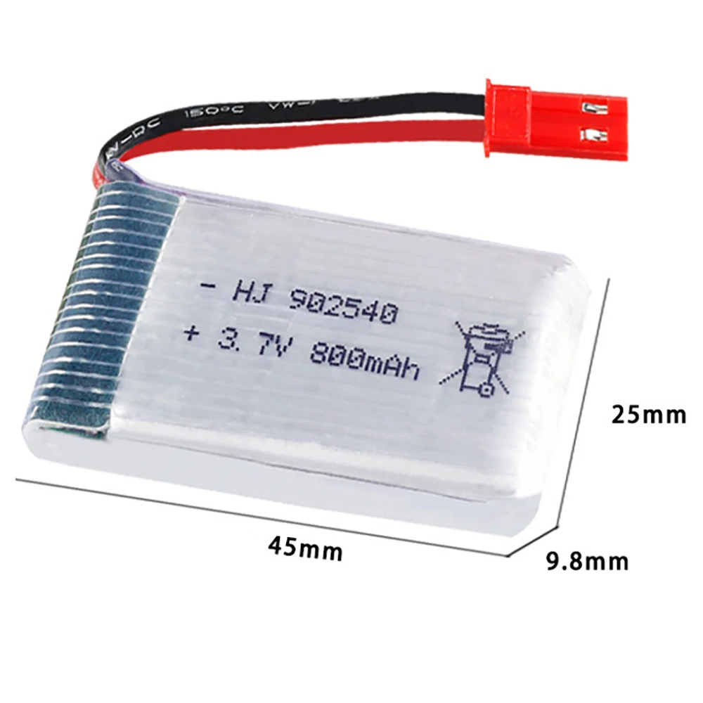 902540 Akumulator Lipo 3,7 V 800 mAh z ładowarką do MJX R/C X400 X500 X800 HJ819 X25 Akumulator RC Quadcopter Drone Część zamienna JST