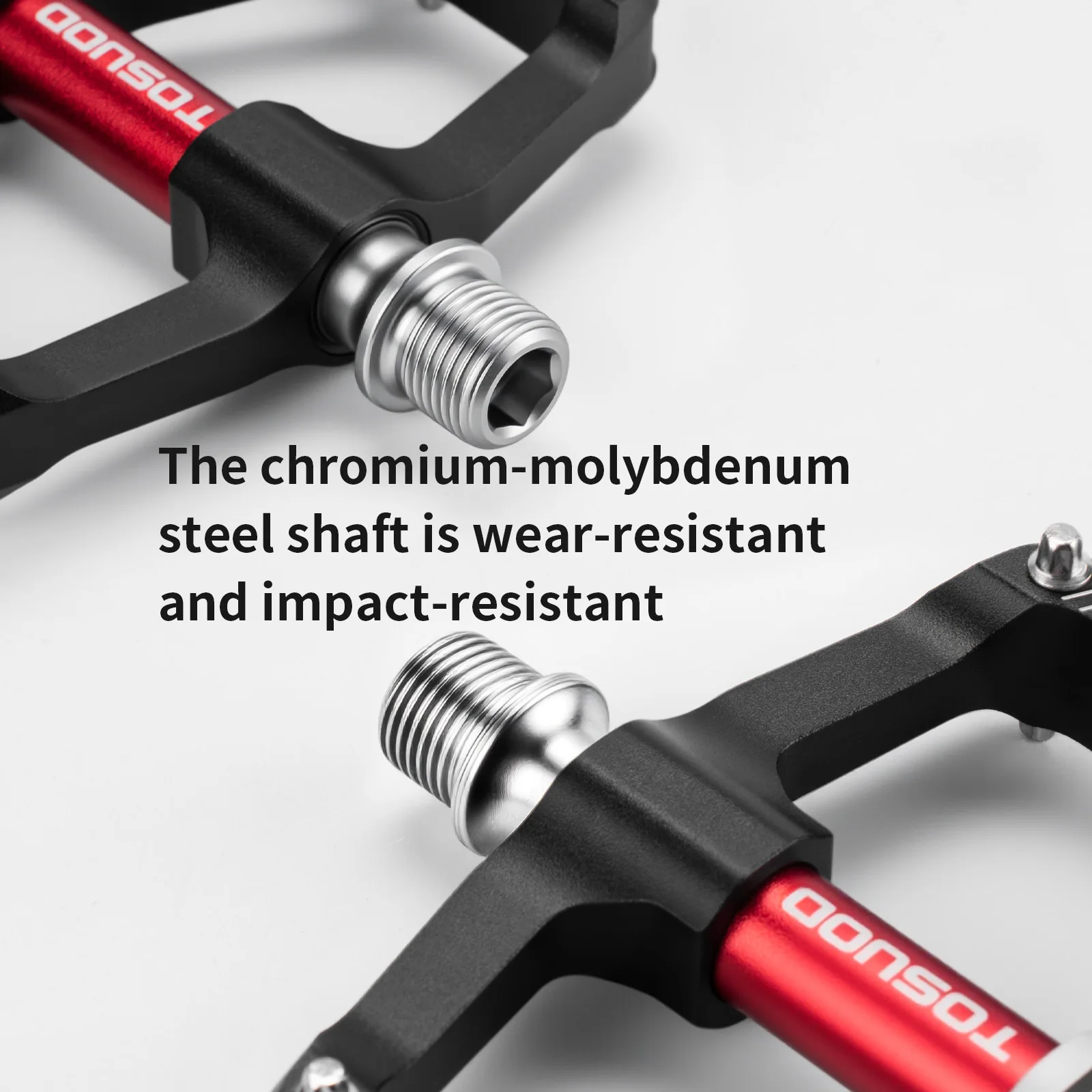 Pedales de rodamiento de bicicleta TOSUOD, pedales de bicicleta reflectantes ligeros e impermeables con herramientas de instalación, pedales de aleación de aluminio