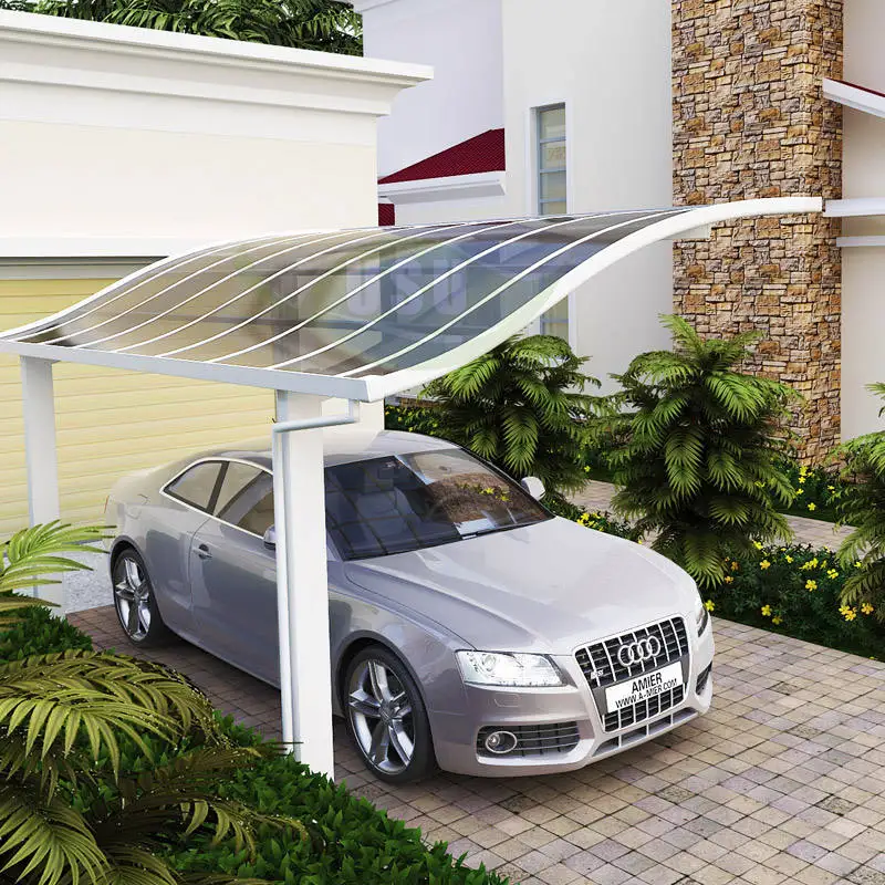 

Aluminium Walkway Cover Car Garage Outdoor Curved Canopy Cover Garden Building