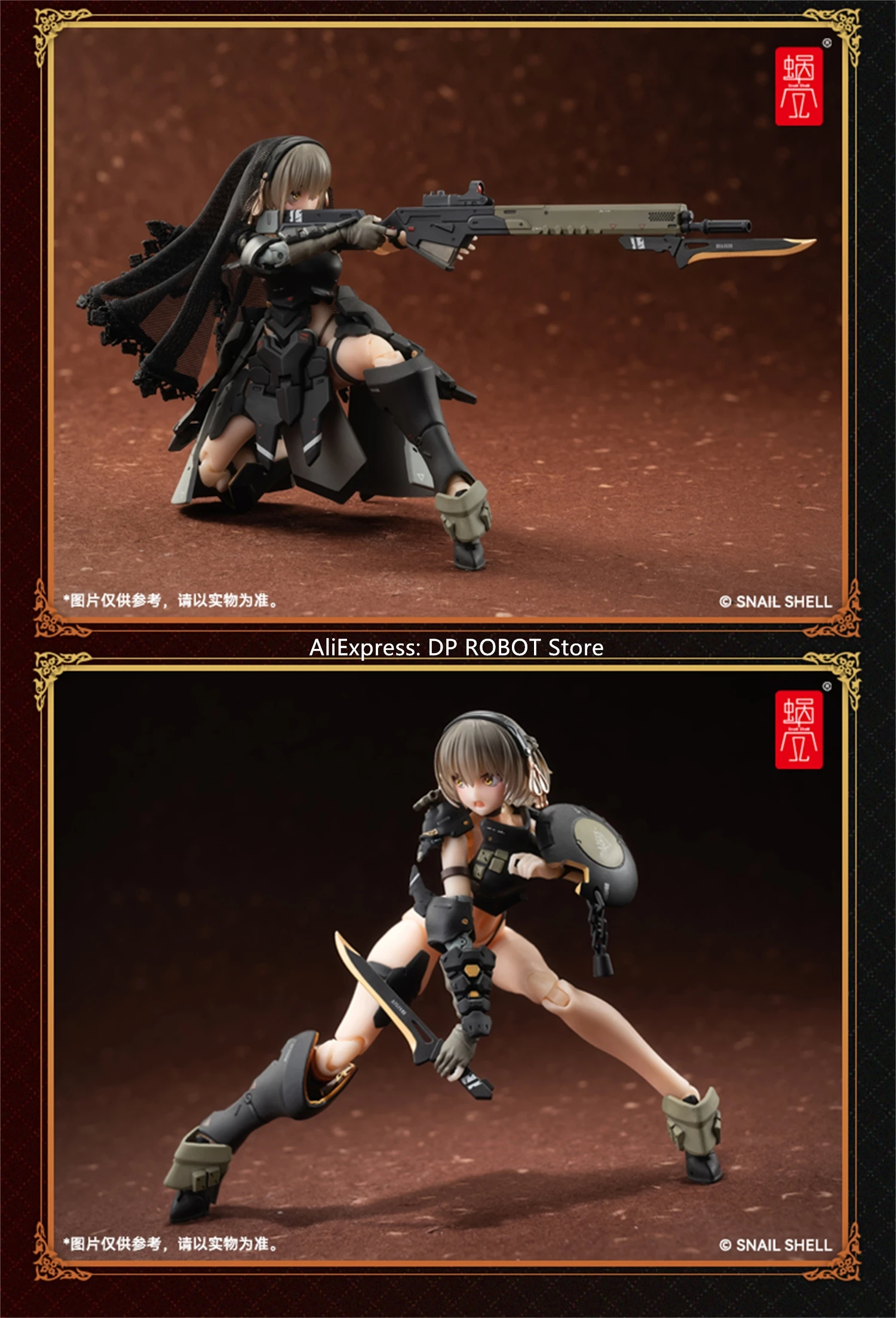 Sniper Victoria Panzer Meninas Dois Corpos Figura De Ação De PVC