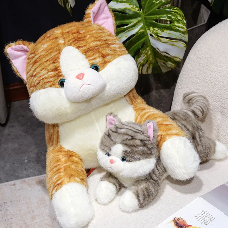 40-85 cm Creativo Morbido Soffice Colore Sdraiato Gatti di Peluche Simpatico Gattino Peluche Bambola Lie Prorone Giocattoli Divertenti per le Ragazze Regalo di Natale