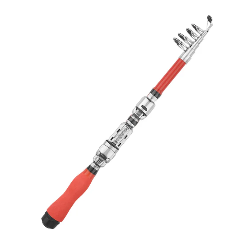Telescopic Fishing Rod With 5 Sections Short Profile Collapses To 31cm For Multi Environment Fishing Use