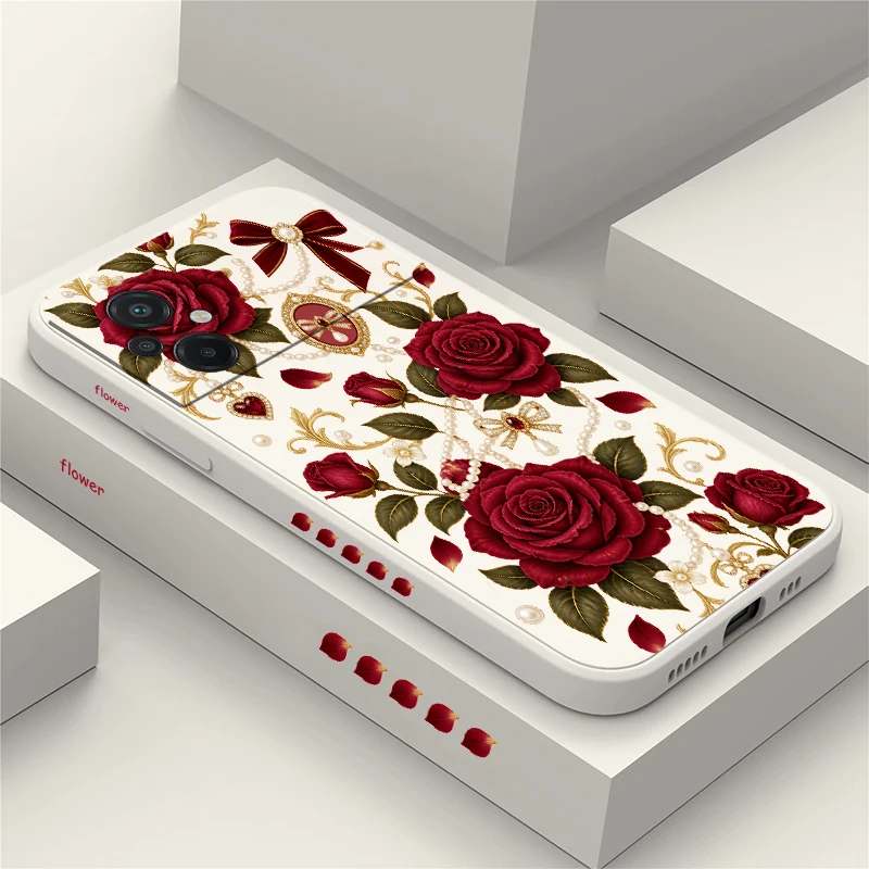 Luxury Flower Pattern Case For Xiaomi Poco X8 Pro Max X7 X6 X5 X4 GT X2 X3 NFC Soft Silicone Drop Resistant Full Protection Capa