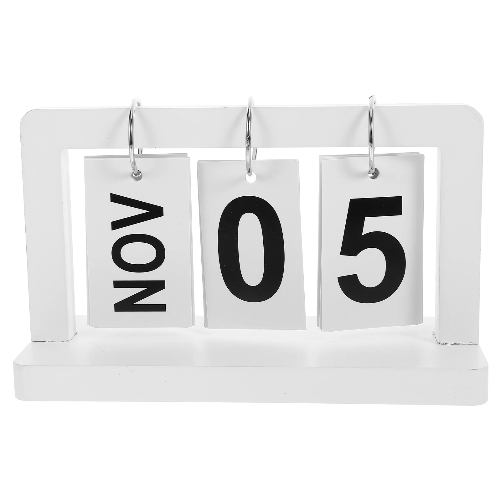

1pcs Wooden Decor Flip Desk Calendar Reusable Standing Tabletop Calendar For Office Home Perpetual Rustic Farmhouse Style