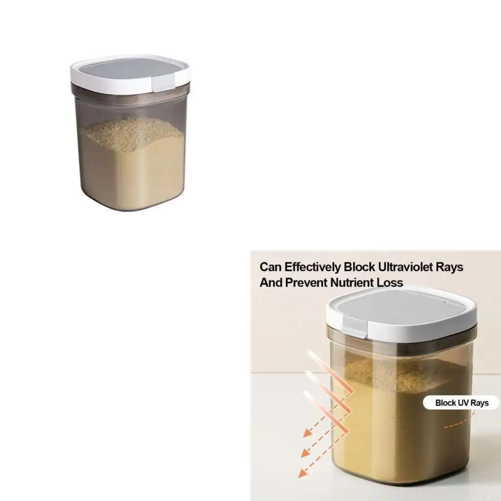 

Sealed Baby Formula Storage Box Container Large Capacity Nut Bean Organiser Case Moisture Proof with Spoon 4XBC