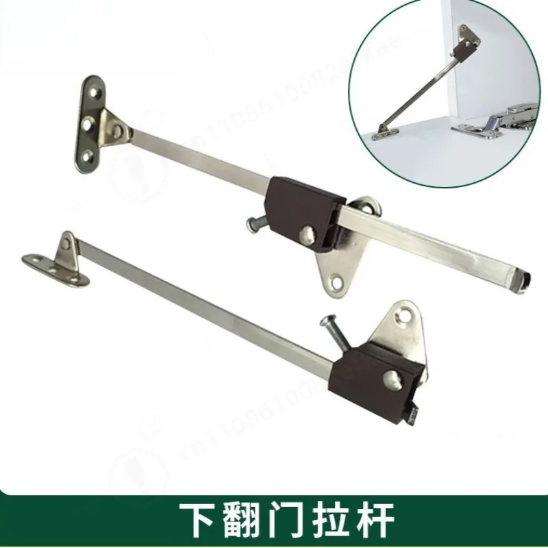 Brown Two‑Section Folding Stay Support Hardware for Cabinet Flip‑Up Door Folding Chair Curved Arm Support