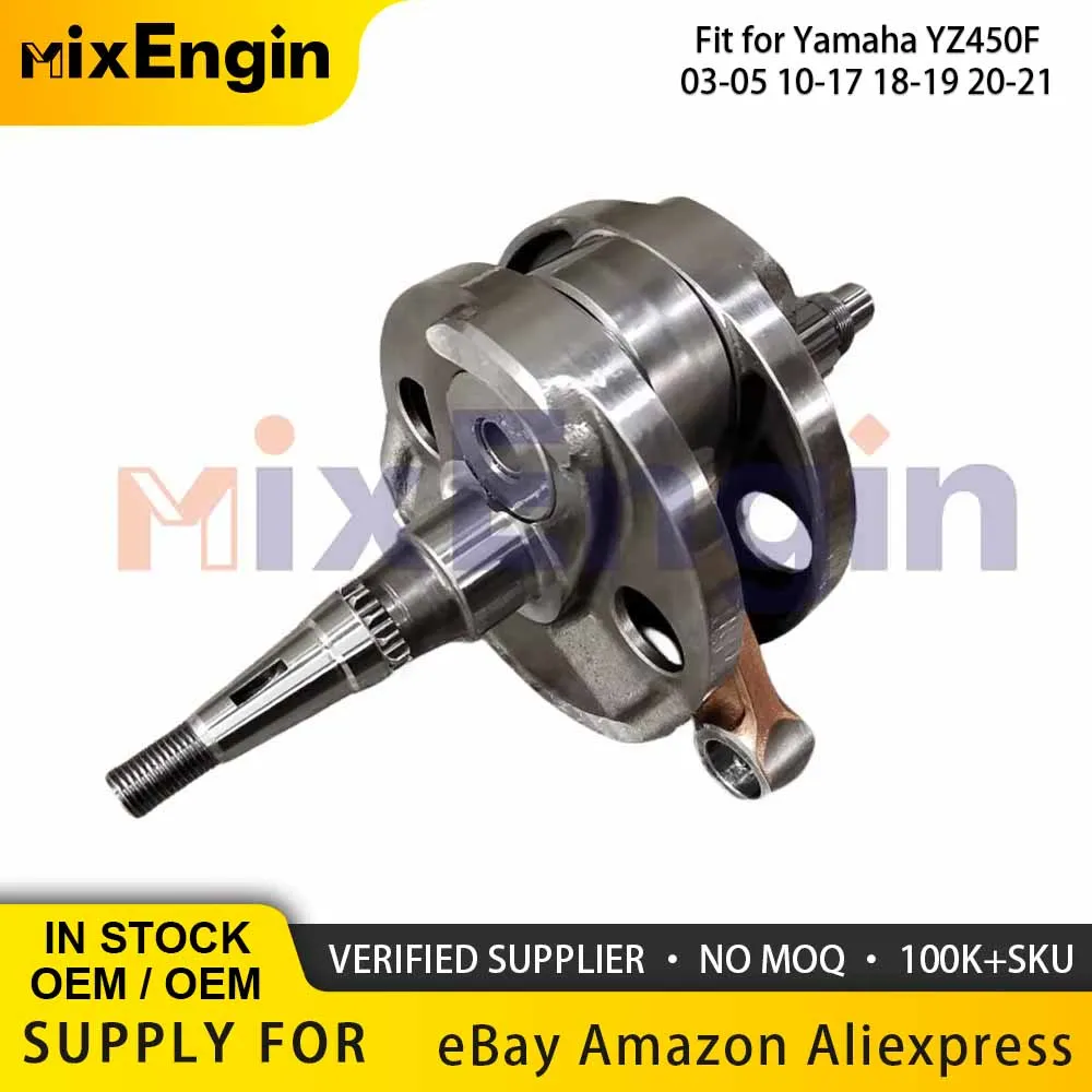 Motorcycle Engine Parts CRANKSHAFT ASSEMBLY Conrods Fit YZ450F 4T For 03-05 10-17 18-19 20-21 YAMAHA DIRT BIKE Crank YZ 450 F