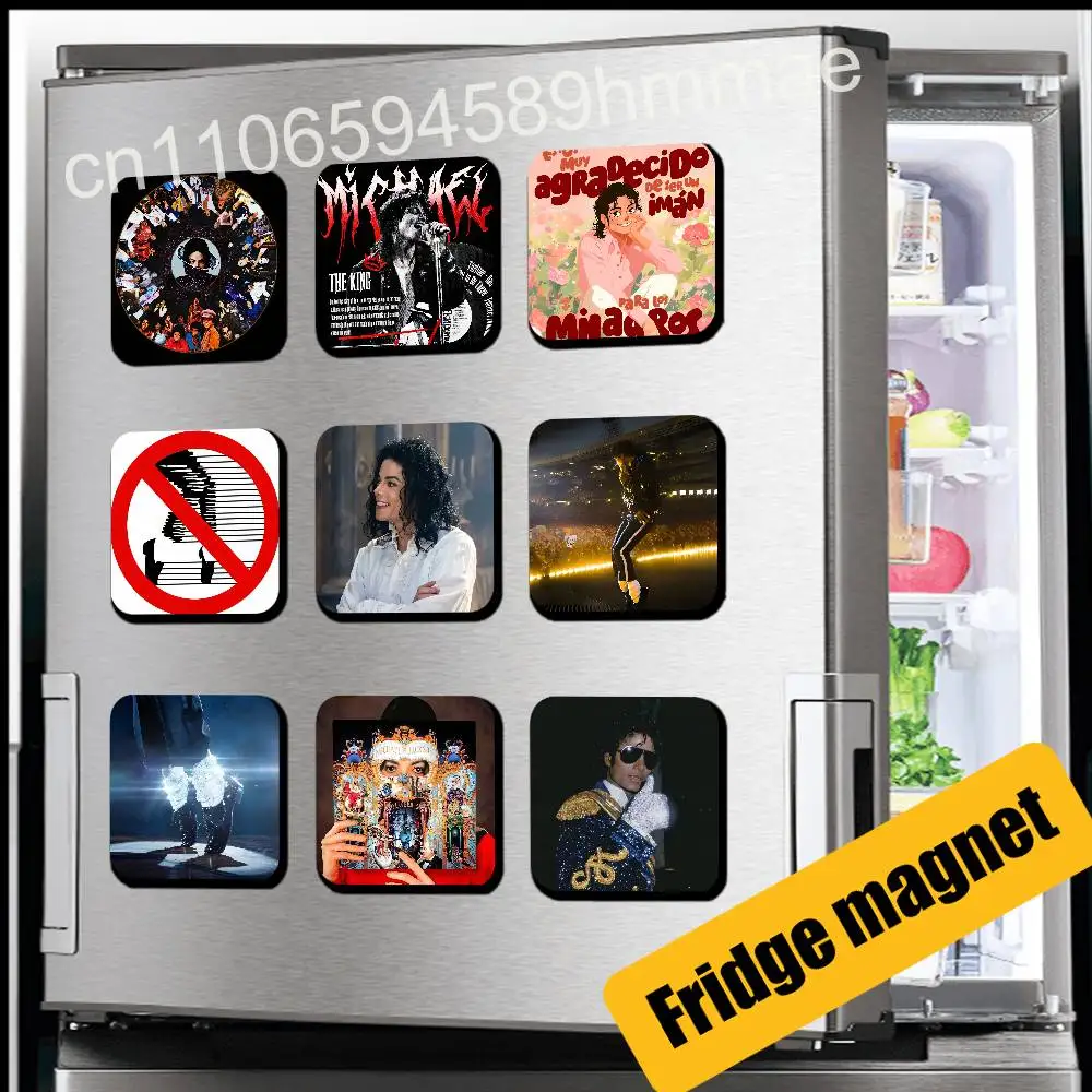 For M-Michael J-Jackson Fridge Magnets Freezer Refrigerator Magnet Kitchen Metal Cabinet Magnetic Card Case