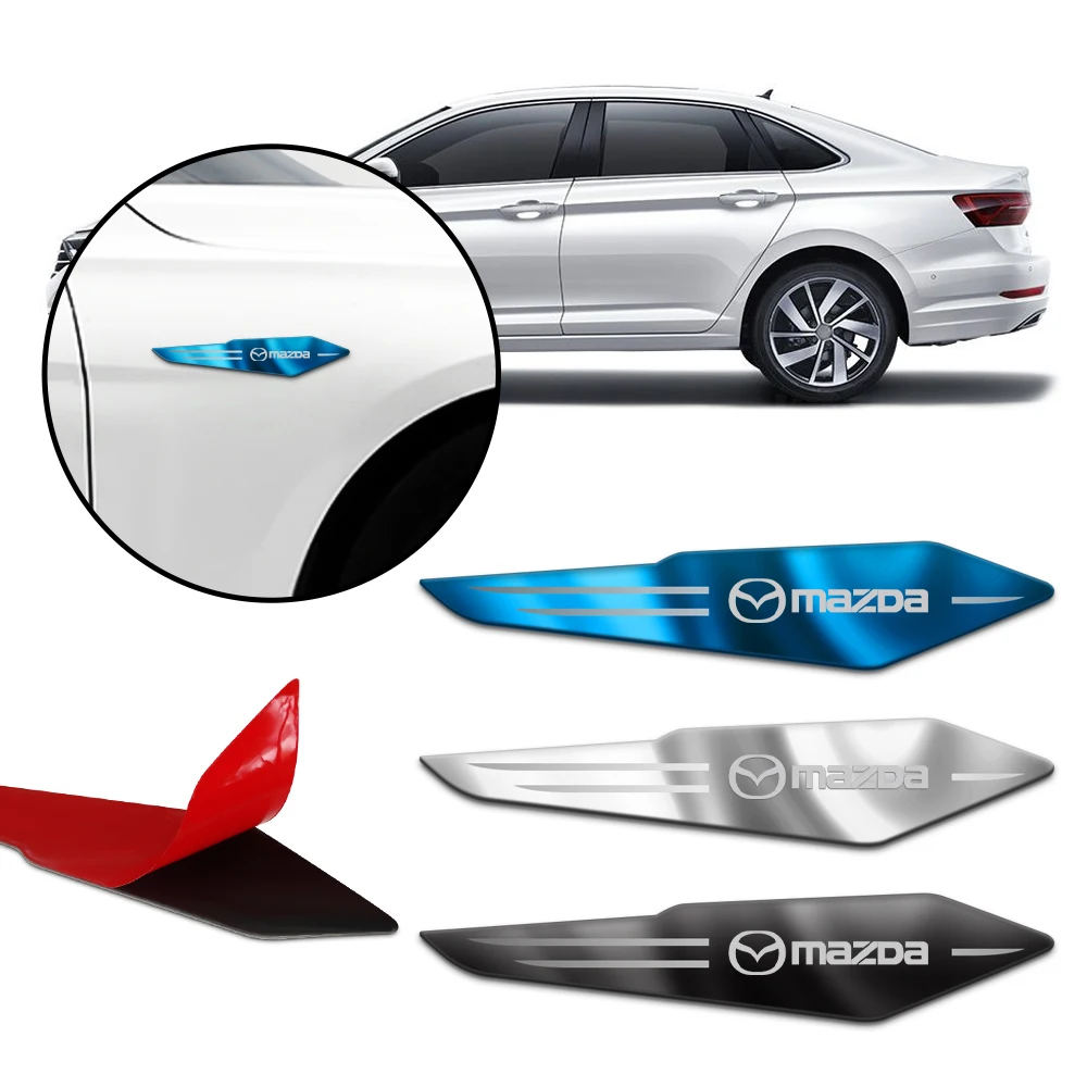 2pcs Car Body Side Fender Metal Stickers Decoration Stickers Badge For mazda Axela Atenza CX-3 CX-5 CX-8 MS demio MPS 3 6