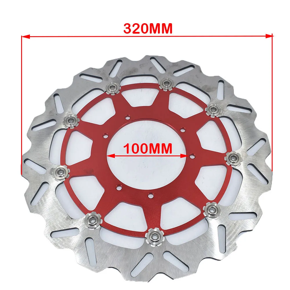 320 Flaoting Brake Disc Plate Rotor + Bracket for 4 Pot Caliper HF6 CR125 CR250 CRF250 CRF450 Supermoto