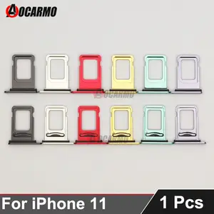 Bilashmart 1/Lot Apple iPhone 11 SIM Card Tray Drawer Holder Single Dual Slot Replacement Parts