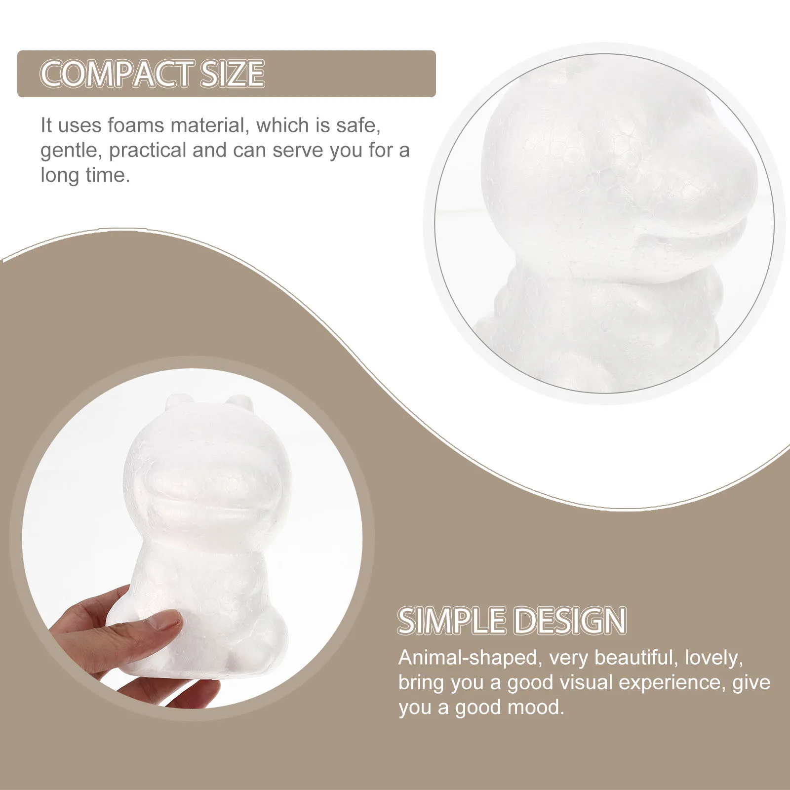 4 قطعة DIY بها بنفسك الحرف اللوحة Crafts بها بنفسك الحرف اللوحة كرات على شكل رغوة كرات الزينة لوازم الحرف غير المكتملة #5