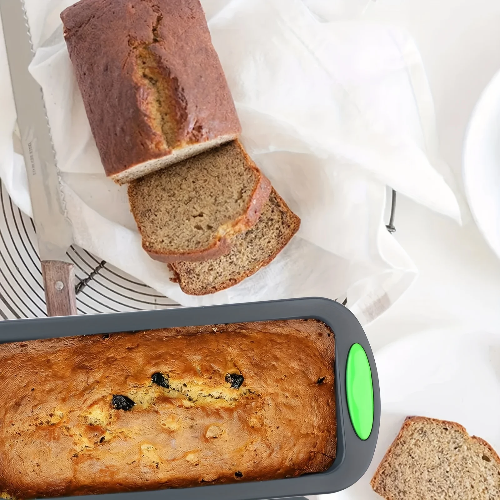 

Силиконовая прямоугольная форма для выпечки, 1 шт., антипригарная, гибкая, для хлеба, кексов, маффинов, пирогов, шоколада, кухонные принадлежности