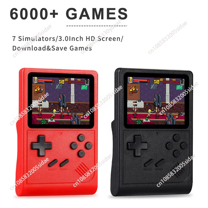 GB300 Handheld Game Console Portable 3.0 Inch Screen TV Game Console Built-in 8G 6000+ Games For SF/SFC/GB/GBA Support AV Output