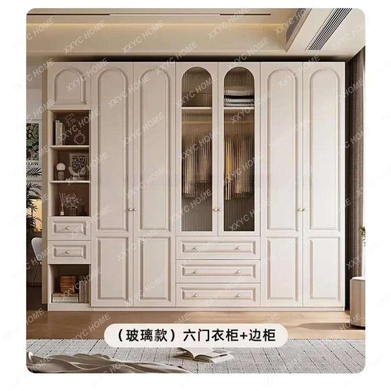 XXLong Modern Wardrobes Hanging Clothes White Corner Wardrobes Organizer Wooden Drawers  Bedroom Furniture