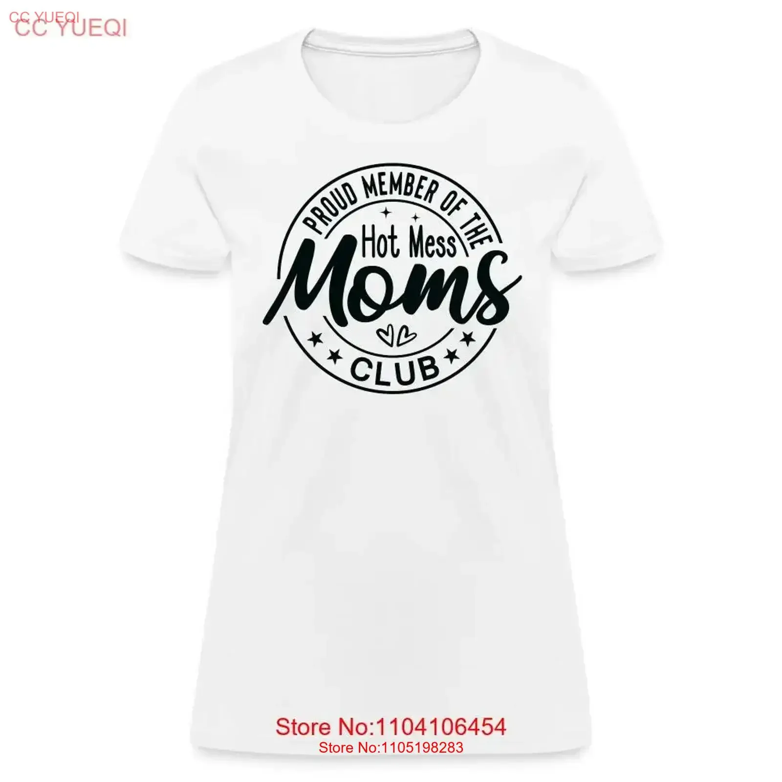 

Proud Member of the Hot Mess Moms Club Women's T Shirt vintage Washed fashion Versatile designer clothes graphic Slightly
