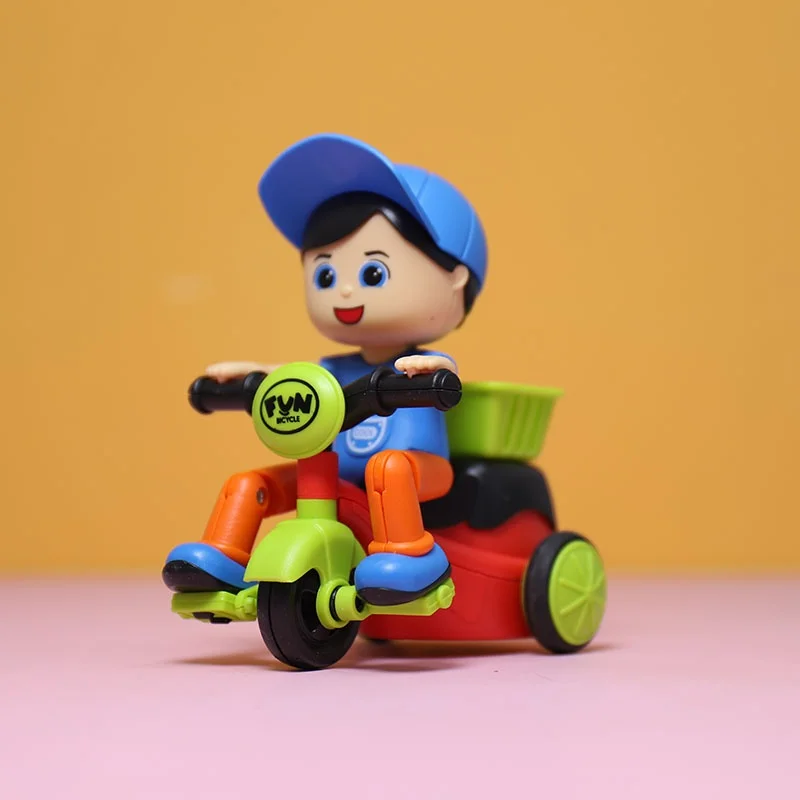 Kinder Cartoon Simulation Dreirad Spielzeug Jungen Trägheit Fallsichere Auto Mit Aktion, Mädchen Mitnehmen Motorrad