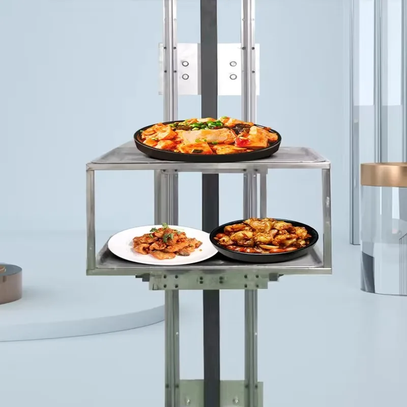 Customized AC Power Double Track Restaurant Dumbwaiter Lift Kit Small Electric Lifting Platform For Food