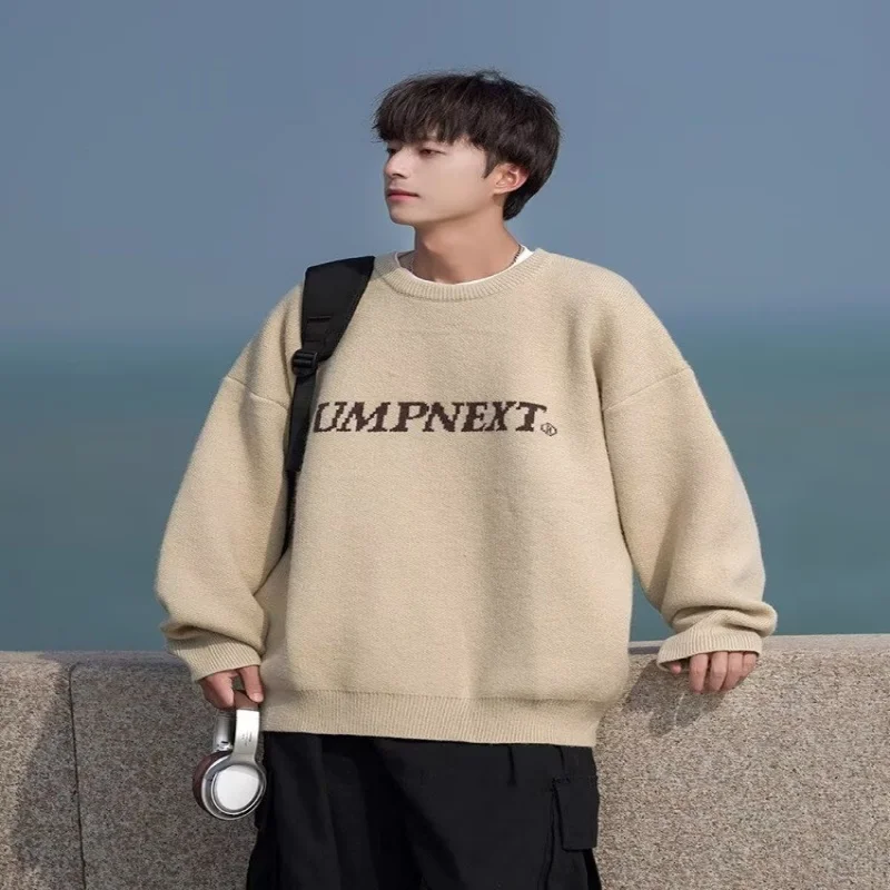 China-Chic Vintage Pullover Sweater Loose Casual Thickened Warm Knit in Autumn and Winter