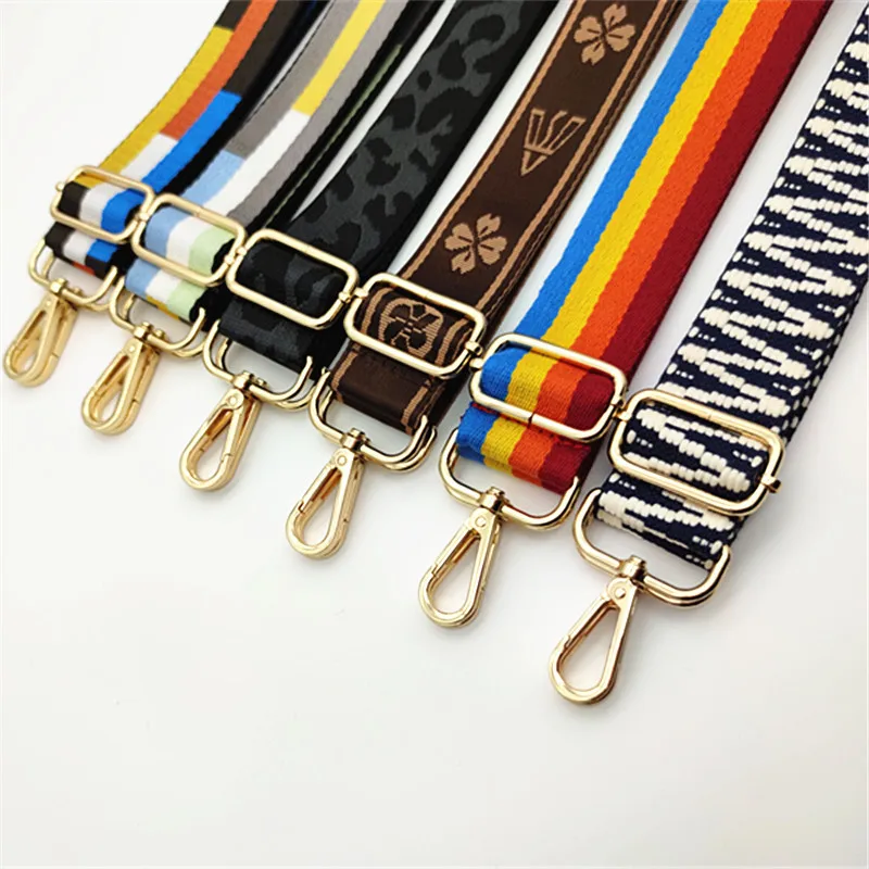 138 cm O Bag Handle Bag Strap For Women DIY Shoulder Rainbow Handbag Accessories Cross Body Messenger Nylon Belts Bag Straps