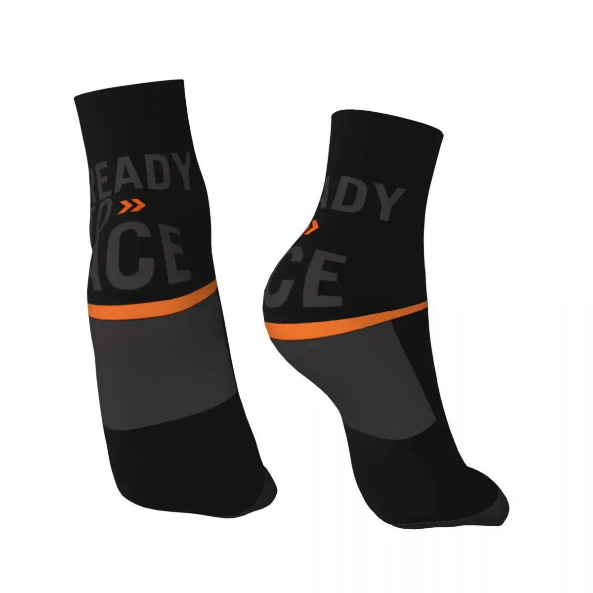 Fun Printing Ready To Race Socks for Women Men Stretch Summer Autumn Winter Racing Sport Motorcycle Rider Crew Socks