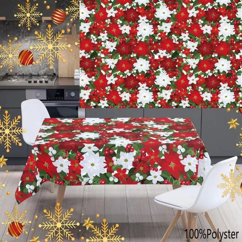 2023 New Christmas Kitchen Tablecloth Holiday Party Living Room Gathering Tablecloth New Year Dinner Decoration Friends Gift