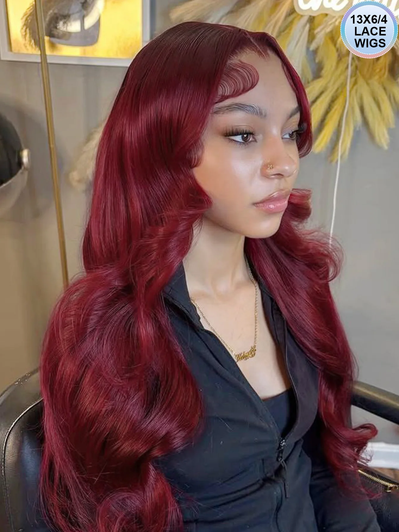 

Body Wave Burgundy 99J Red Colored Human Hair Wigs 13X6 Hd Lace Frontal Wig Pre Plucked 13X4 Hd Lace Front Wig For Black Women