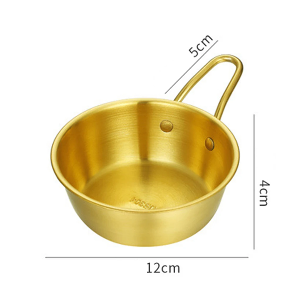 Korean Rice Wine Bowl Made of 304 Stainless Steel Featuring a Handle for Easy Use Great for Cold Drinks and Outdoor Activities