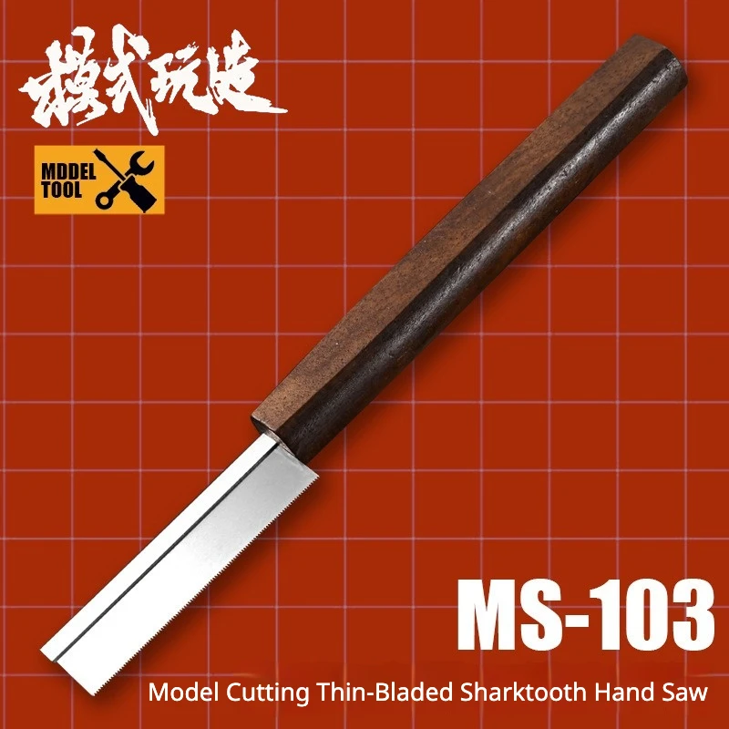 MSWZ MS-103 Ultra-Thin Shark Tooth Hand Saw Precision Hobby Saw for Gundam Military Model DIY Modification Cutting Tool