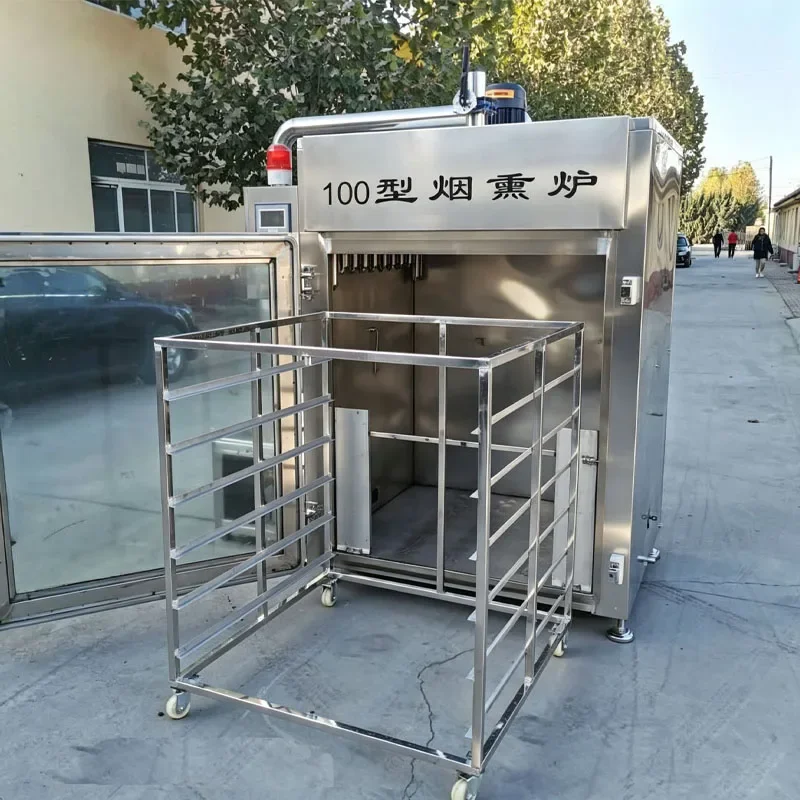 Commercial Meat Smoker Hot Smokehouse Machine for Bacon Ham and Pork Belly Processing Customized