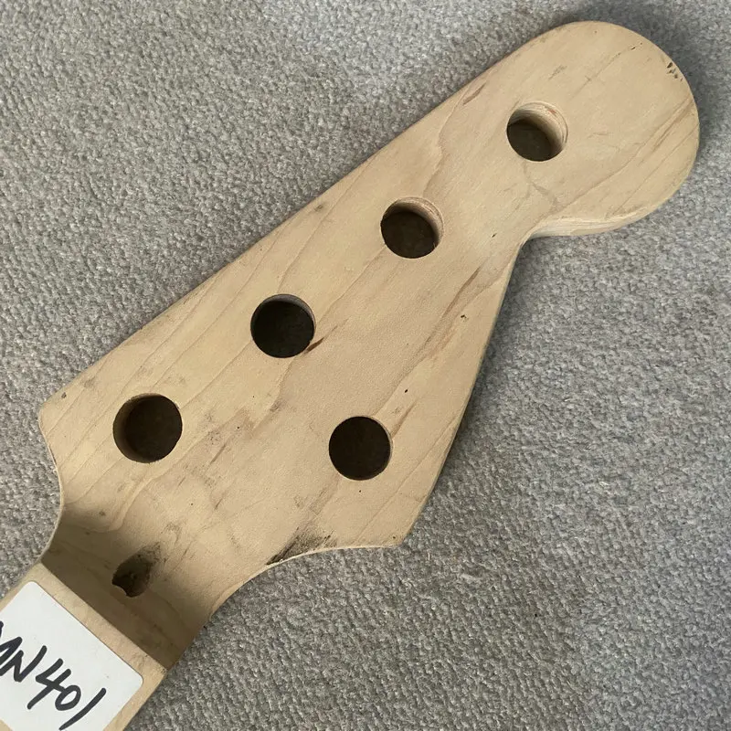 MN401 Unfinished 4-String Electric Bass Guitar Neck Right Hand 21 Frets Rosewood Trussrod Inlay DIY Parts No Frets&Paints