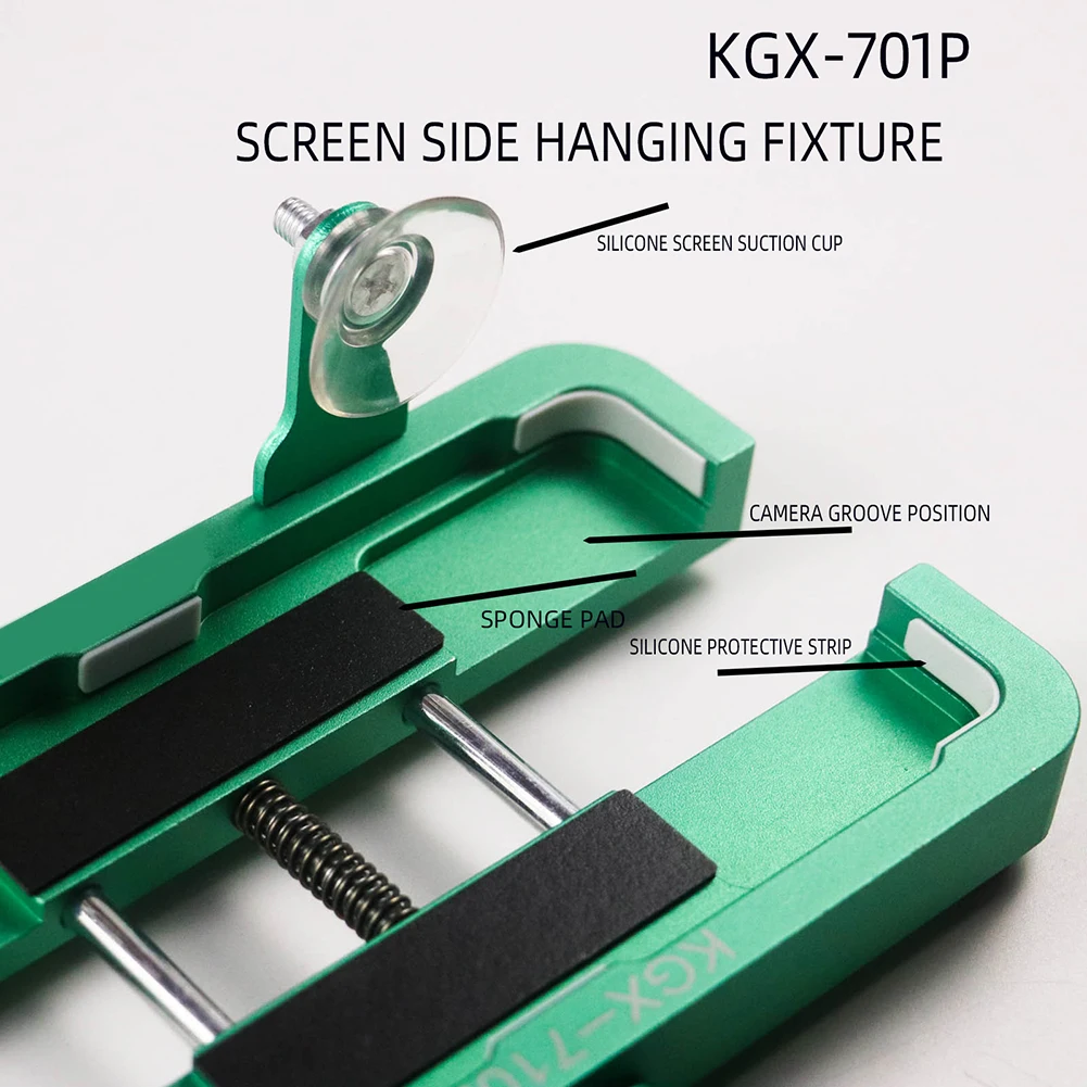 Mobile Phone Repair Fixture Strong Suction Cup Screen Side Hanging Repair Clamp Multipurpose Metal for Iphone X/12/13/14 Pro Max