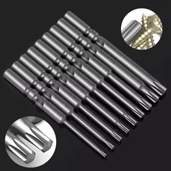 801 Torx Electric Screwdriver Bit 5mm Round Shank S2 Alloy Steel Magnetic Screwdriver Head Driver Bit