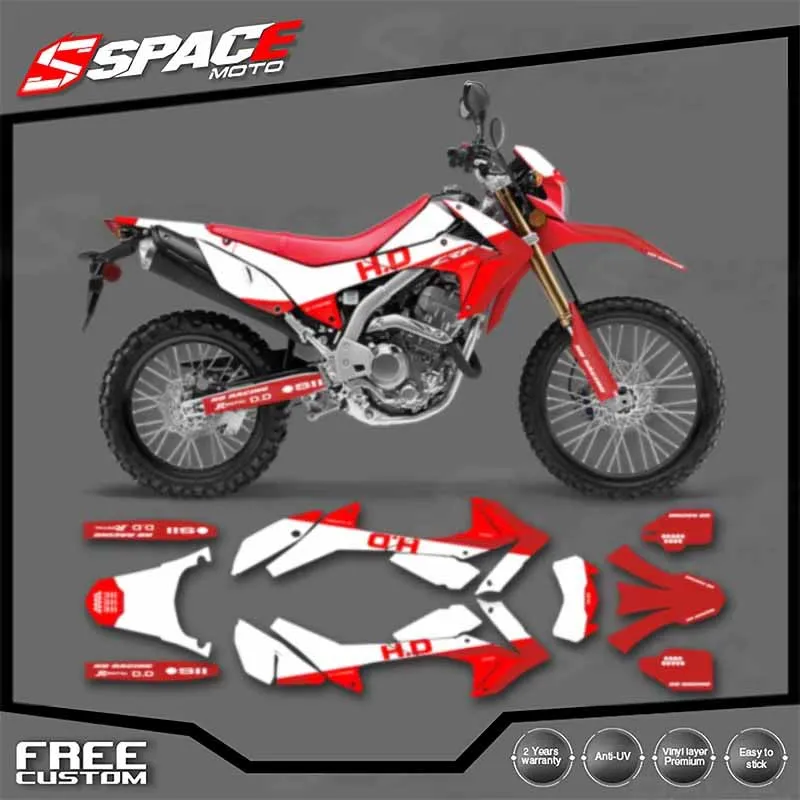 

SPACE пользовательская мотоциклетная графическая фоновая наклейка для HONDA 2012 2013 2014 2015 2016CRF250L 17-20CRF250L наклейки наборы наклеек 05